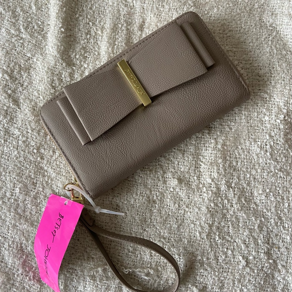 Betsey Johnson Wristlet with Bow